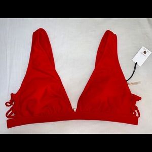 Red Shade & Shore Bikini Top - Size XL